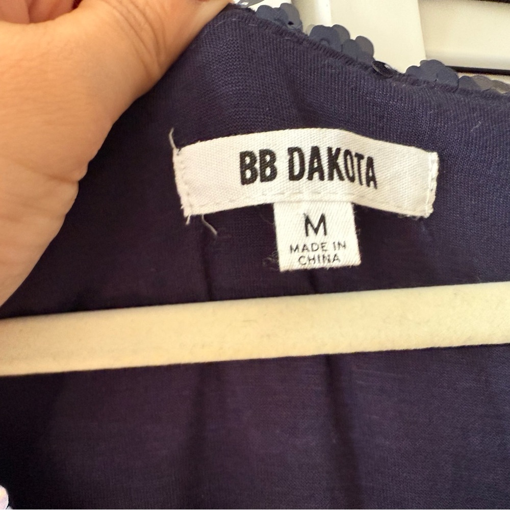 BB Dakota Sparkling Navy Sequin Mini Dress - Picture 4 of 11